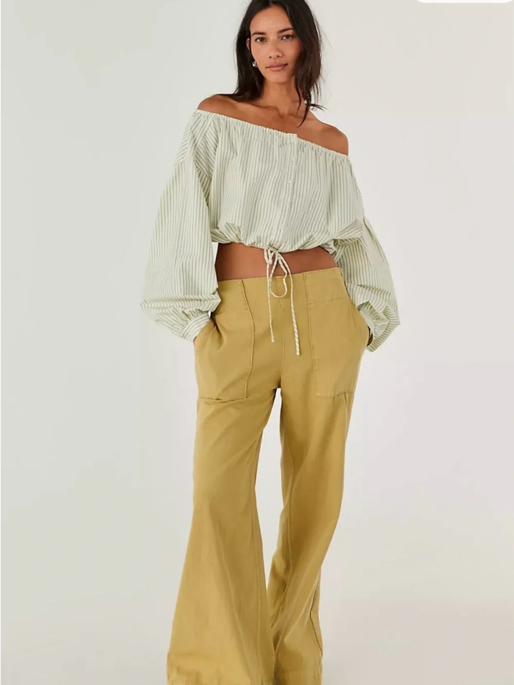 Free People we the breezy wide leg pants - Picture 2 of 3